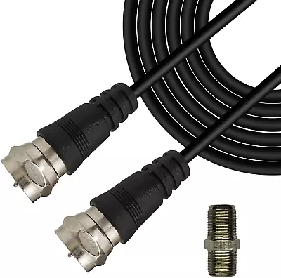 TV Antenna Extension Coaxial Cable(15Ft) With Coaxial CouplerF Type Connector-I • $17.95