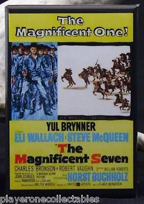 The Magnificent Seven Movie Poster 2  X 3  Fridge Magnet. Steve McQueen • $6.39