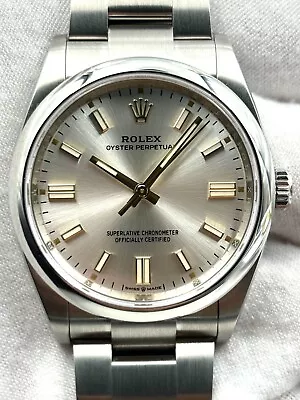 Rolex Oyster Perpetual 36mm Silver Index Dial 126000 Box & Papers 2022 • $8385