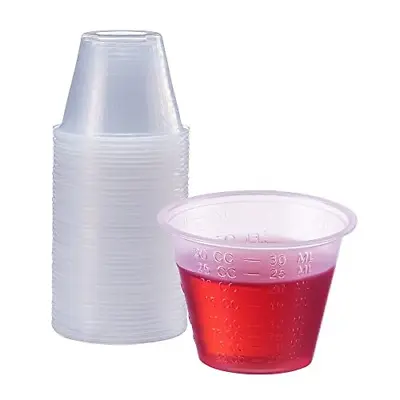 [100 Count - 1 Oz.] Plastic Disposable Medicine Measuring Cup For Clear  • $7.51