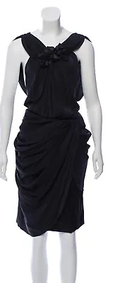 VIONNET Black Silk Cocktail Dress! 8 • $149