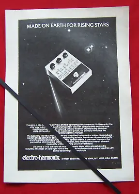 Electro Harmonix Electric Mistress Flanger Unit 1976 Original Vintage Advert • $10.09