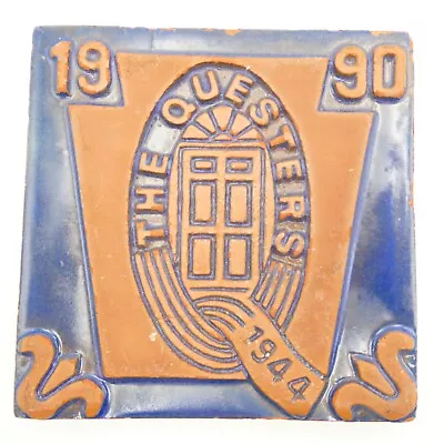 Moravian Pottery & Tile Works 1990 Special Edition  The Questers 1944  Handmade • $24.98