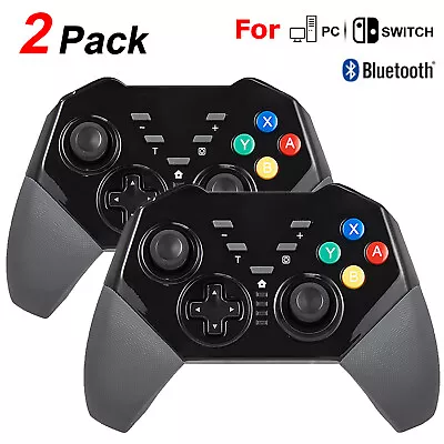 $66.99 • Buy 2 Pack Wireless Bluetooth DualShock Pro Controller Gamepad For Nintendo Switch