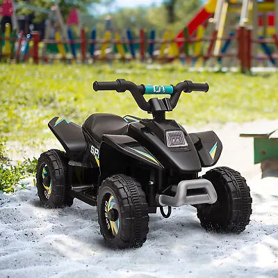 £56.99 • Buy HOMCOM 6V Kids Electric Ride On Car ATV Toy Quad Bike Four Big Wheels W/ Forward