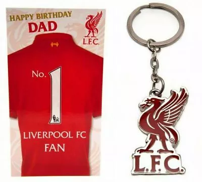 Liverpool Football Club Official Dad Birthday Card & Metal Keyring New • £8.99