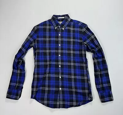 J Crew Thomas Mason Men’s Small Slim Flannel Button Shirt Casual Outdoor Plaid • $13.99