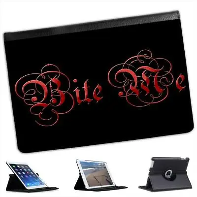Bite Me Vampire Blood Gothic Writing Folio Leather Case For IPad Mini & Retina • £11.99