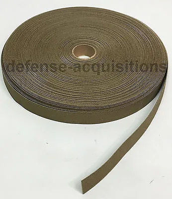 Military Elastic Webbing 1 INCH MIL-W-5664 T-2 C-1 COYOTE MilSpec - Per Yard • $1.49