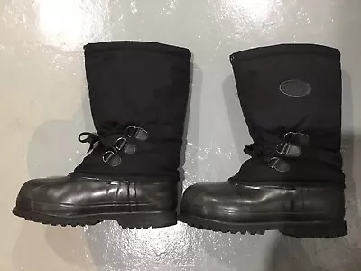 Cabelas Snow Boots Lined Winter Cold Weather Black Mens Size 12 VG Condition • $24.99