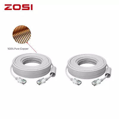 ZOSI 60ft High Speed Cat5e Ethernet Cable  For POE Camera Network RJ45 Wire Cord • $23.97