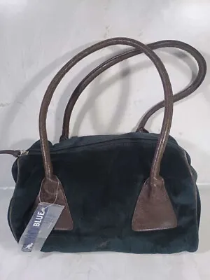 Kangol Blue - Black Shoulder Bag - Suede With Leather Handles - With Tags • £14.99