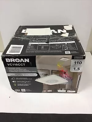 Broan Sensonic Voice Controlled Smart Exhaust Fan W/ LED Light VC110CCT-USED • $84.98