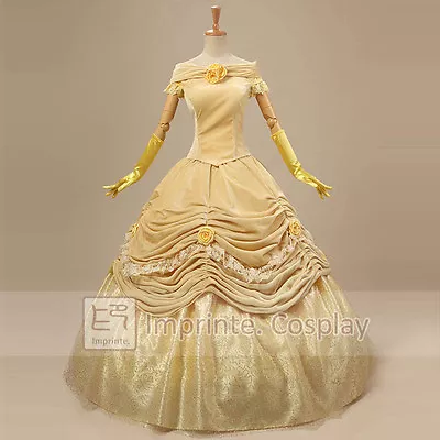 New Style Princess Belle Dress Adult Deluxe Cosplay Costume FREE P&P • £169.99