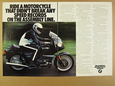 1983 BMW R100RS Motorcycle Color Photo 2 Page Vintage Print Ad • $8.29