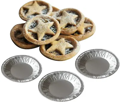 £9.99 • Buy Small Foil Pie Dishes Christmas Mince Tarts Cases Pies Patty Pans Tins Round