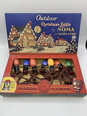 Vintage 30s Noma Christmas Outdoor Lights GE Bulbs ~ WORKS • $9.98