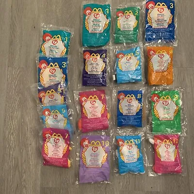 LOT OF 17 McDonalds TY Teenie Beanie Babies Toys 1993 Complete Set Of 12 Sealed • $24.95