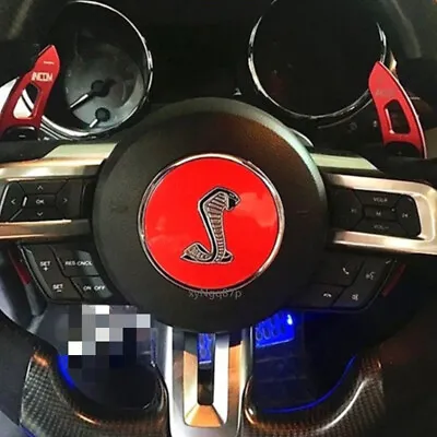 3.35'' RED 3d Snake Car Steering Wheel Center Emblem Sticker Trim For SHELBY • $12.85