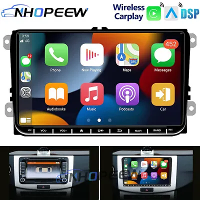 For VW GOLF MK5 MK6 9  Apple CarPlay Car Stereo Radio Android 13 GPS Head Unit • £79.99