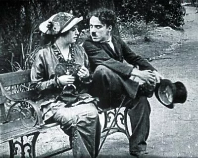 Mabel's Married Life 1914 Mabel Normand & Charles Chaplin On Bench 8x10 Photo • $10.99