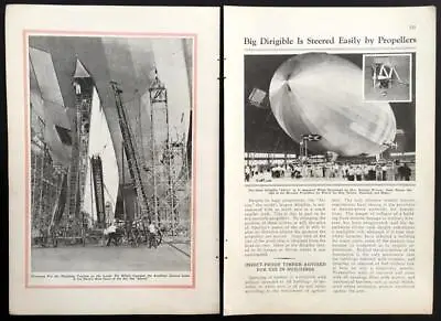 USS Akron ZRS-4 Airship 1931 Pictorial  Big Dirigible Is Steered By Propellers  • $15.89