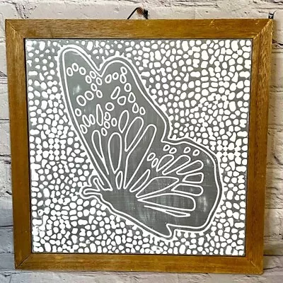 Modern Farmhouse Framed Metal Butterfly Art • $9