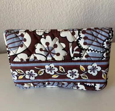  Vera Bradley SLATE BLOOMS One For The Money Taxi Wallet Bi-Fold With Silver Key • $10