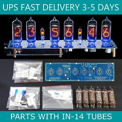 £136.23 • Buy KIT Nixie Tube Clock IN-14 WITH TUBES DIY Arduino Shield NCS314 SHIPPING 3-5Days