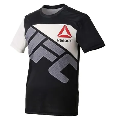 [AO0739] Mens Reebok UFC Authentic Jersey Shirt Black/Foggre Sz 2XL  • $29.99