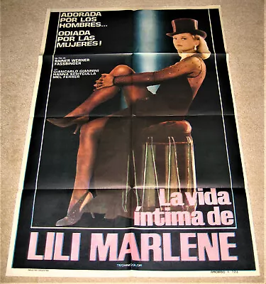 LILI MARLENE. ORIGINAL 1981 MOVIE POSTER. FASSBINDER! Argentinian. GORGEOUS!!! • $85