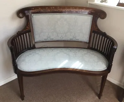 £1250 • Buy An Exceptional Antique, Edwardian Mahogany Inlaid Two Seater Sofa. Circa 1900.