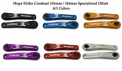 $248.50 • Buy Hope Ebike Crankset 155mm / 165mm Specialized Offset All Colors (Brand New)