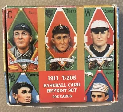 1911 T-205 GOLD BORDER Reprint Baseball Card Set Complete IN BOX 208 Cards COBB • $99.90