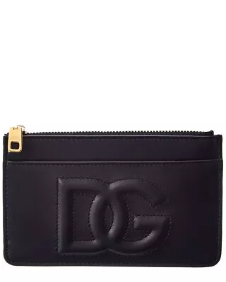 Dolce & Gabbana Dg Logo Medium Leather Card Holder Women's Black • £253