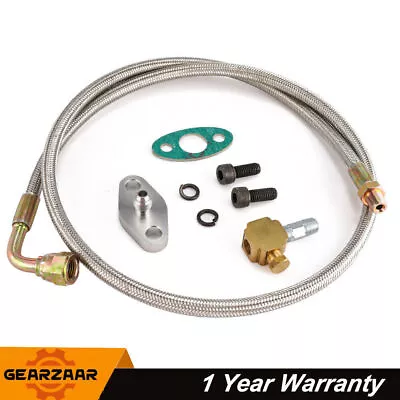 Turbo Oil Feed Line Kit Restrictor Flange -4an An4 90 Degree T3 T4E T66 T70 T72 • $14.96