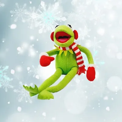 Kermit The Frog Christmas Poseable Plush Soft Toy 50cm Jim Henson Applause • $55