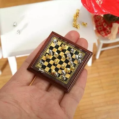 Mini Chess Set Small Tiny Portable Pocket Chess Game Decor Miniature Chessboard • $6.57