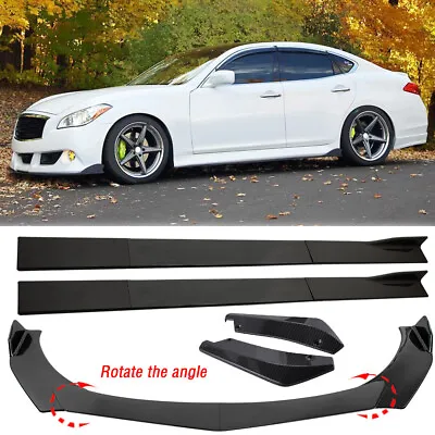 Carbon Front Bumper Lip Spoiler /Side Skirts /Rear Canard For Infiniti G35 G37 • $179.11