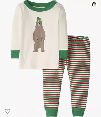 $15.99 • Buy NWT | Moon And Back Hanna Andersson Holiday Bear LS Toddler Pajamas | Size 2T  |