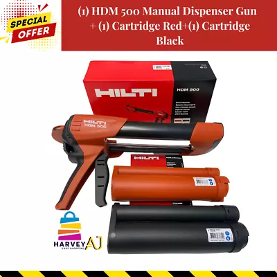 HILTI HDM 500 Manual Adhesive Epoxy Dispenser Gun+2 Cartridge RedBlack • $151.97