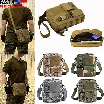 Tactical Messenger Bag Men's Military EDC Pack Outdoor Hiking Hunting Tool Pouch • $8.98