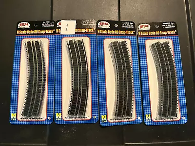 Lot 1   N Scale Mics Track 4 New Packs Of Curves #2520 6 Pieces In Each NEW • $5.50