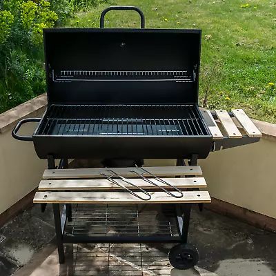 Garden Outdoor Classic Bbq Smoker Grill Black Portable Folding Patio • £92.95