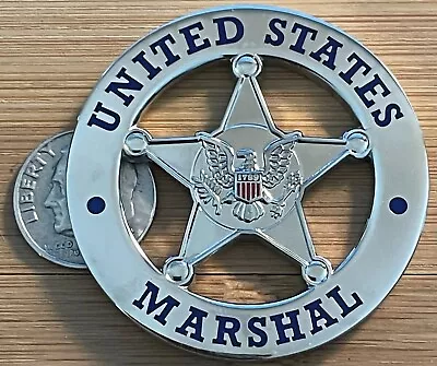 US Marshals Service - Cutout Version 1.75in - SILVER Version Challenge Coin • $19.95