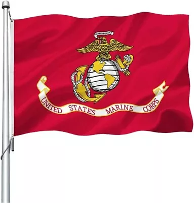 US Marine Corps USMC Flag 3 X 5 Ft Outdoor Double Sided Heavy Duty Polyester USA • $15.99