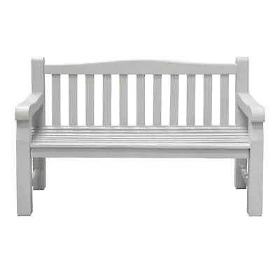 £445 • Buy Solid Teak SHIRE Garden Bench In Retro GREY - 3 Seater - Grade A Teak-ASSEMBLED