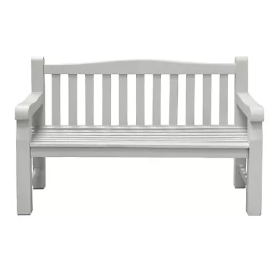 Solid Teak SHIRE Garden Bench In Retro GREY - 3 Seater - Grade A Teak-ASSEMBLED • £445