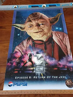 Episode 6 Return Of The Jedi Yoda Poster-1996 Pepsi Promotion 36  X 24  Star War • $15.20