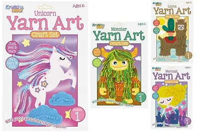 £3.59 • Buy Yarn Art Childrens Craft Wool Stick Kit Unicorn Llama Monster Mermaid Set Age 6+